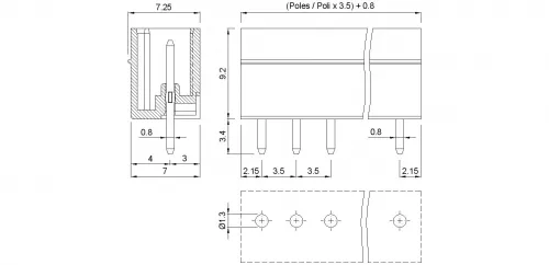 οριζόντια κλέμα πλακέτας