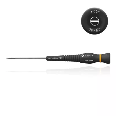 Ίσιο Κατσαβίδι ESD με Περιστρεφόμενη Λαβή 2.5x160mm