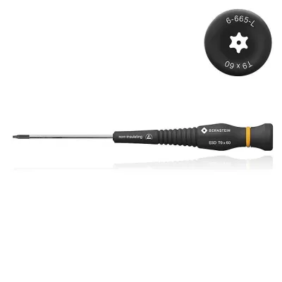 Κατσαβίδι Torx με Τρύπα ESD και Περιστρεφόμενη Λαβή T9x60mm